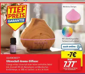 Lidl SILVERCREST Ultraschall-Aroma-Diffuser Angebot