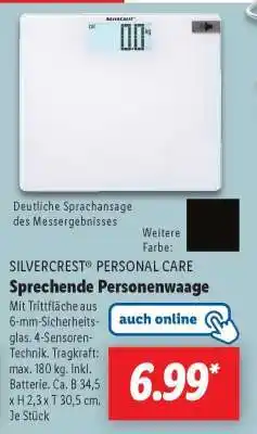 Lidl SILVERCREST PERSONAL CARE Sprechende Personenwaage Angebot