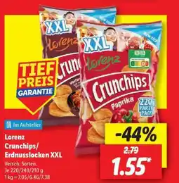 Lidl Lorenz Crunchips/Erdnußlocken XXL Angebot