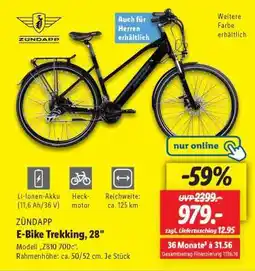 Lidl ZÜNDAPP E-Bike Trekking, 28 Angebot
