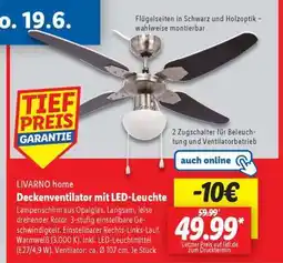 Lidl LIVARNO home Deckenventilator mit LED-Leuchte Angebot