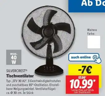 Lidl SILVERCREST Tischventilator Angebot