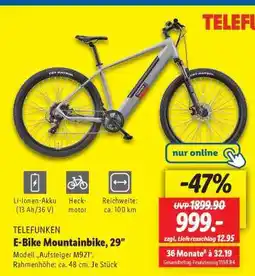 Lidl TELEFUNKEN E-Bike Mountainbike, 29 Angebot
