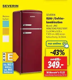 Lidl SEVERIN Kühl-/Gefrierkombination Angebot