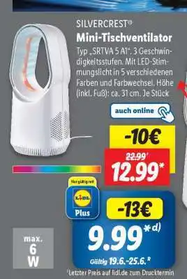 Lidl SILVERCREST Mini-Tischventilator Angebot