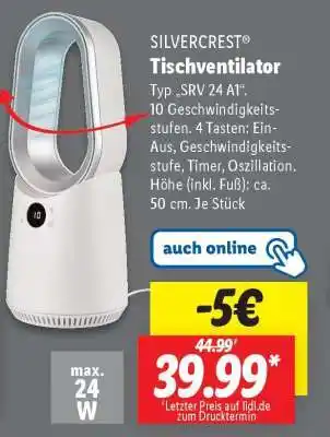 Lidl SILVERCREST Tischventilator Angebot