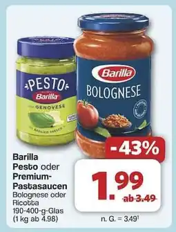 Famila Nord Ost Barilla Pesto oder Premium-Pastasaucen Angebot