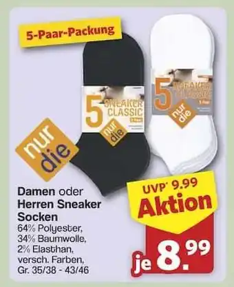 Famila Nord Ost Damen oder Herren Sneaker Socken Angebot
