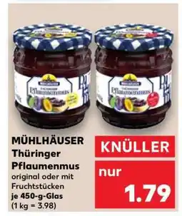 Kaufland MÜHLHÄUSER Thüringer Pflaumenmus Angebot