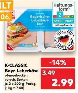 Kaufland K-CLASSIC Bayr. Leberkäse Angebot