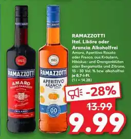 Kaufland RAMAZZOTTI Ital. Liköre oder Arancia Alkoholfrei Angebot