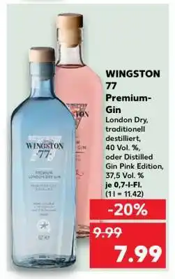 Kaufland WINGSTON 77 Premium-Gin Angebot
