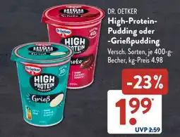 Aldi Süd Dr. Oetker High-Protein-Pudding oder -Grießpudding Angebot