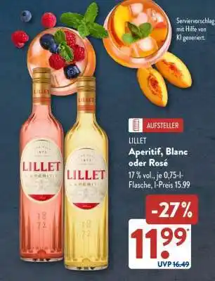 Aldi Süd Lillet Aperitif Blanc oder Rosé Angebot
