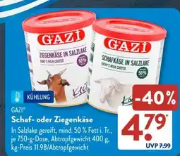 Aldi Süd GAZi Schaf- oder Ziegenkäse Angebot