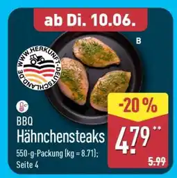 Aldi Nord BBQ Hähnchensteaks Angebot