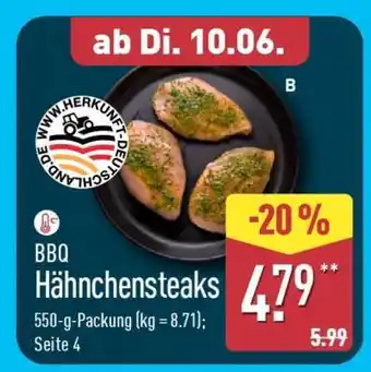Aldi Nord BBQ Hähnchensteaks Angebot