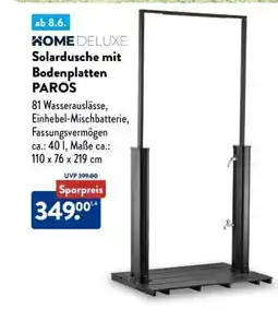 Aldi Süd Solardusche mit Bodenplatten PAROS Angebot