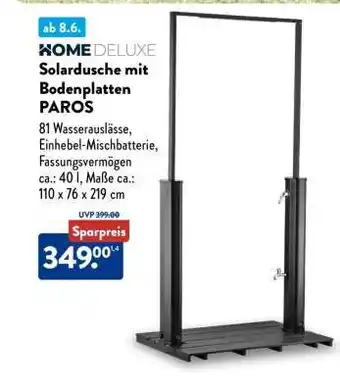 Aldi Süd Solardusche mit Bodenplatten PAROS Angebot