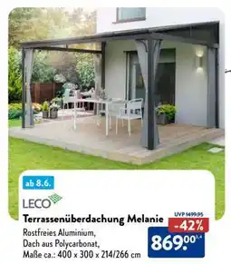 Aldi Süd Terrassenüberdachung Melanie Angebot