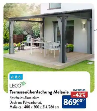 Aldi Süd Terrassenüberdachung Melanie Angebot
