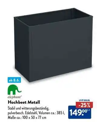 Aldi Süd Hochbeet Metall Angebot