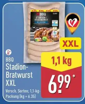 Aldi Nord BBQ Stadion-Bratwurst XXL Angebot