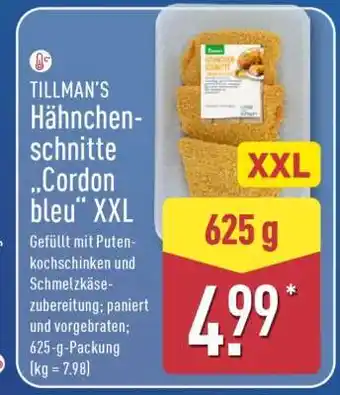 Aldi Nord TILLMAN'S Hähnchenschnitte „Cordon bleu“ XXL Angebot