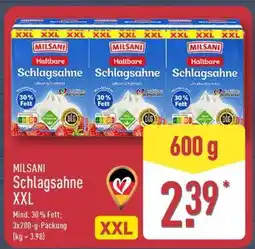 Aldi Nord MILSANI Schlagsahne XXL Angebot