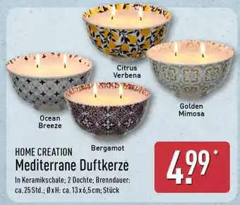 Aldi Nord HOME CREATION Mediterrane Duftkerze Angebot