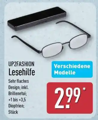 Aldi Nord UP2FASHION Lesehilfe Angebot