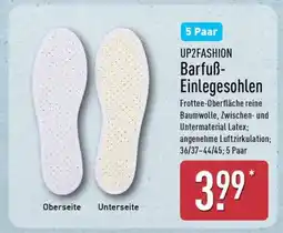 Aldi Nord UP2FASHION Barfuß-Einlegesohlen Angebot