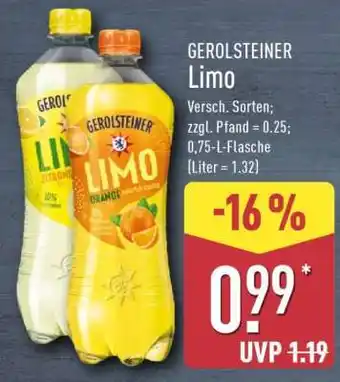 Aldi Nord GEROLSTEINER Limo Angebot