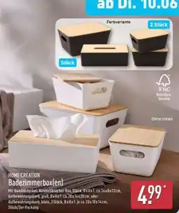 Aldi Nord HOME CREATION Badezimmerbox(en) Angebot