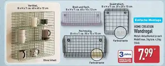 Aldi Nord HOME CREATION Wandregal Angebot