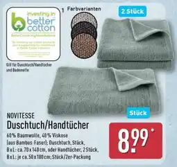 Aldi Nord NOVITESSE Duschtuch/Handtücher Angebot