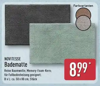 Aldi Nord NOVITESSE Badematte Angebot