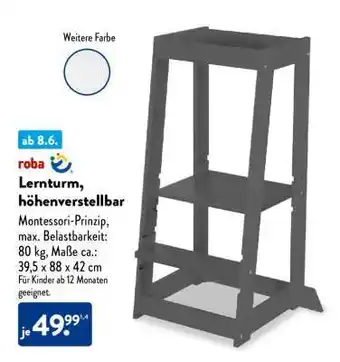 Aldi Nord roba Lernturm, höhenverstellbar Angebot