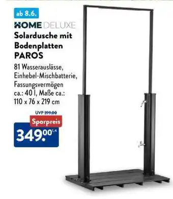 Aldi Nord Solardusche mit Bodenplatten PAROS Angebot
