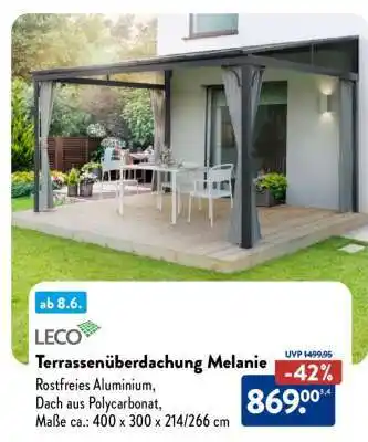 Aldi Nord Terrassenüberdachung Melanie Angebot