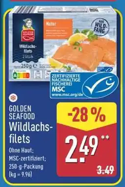 Aldi Nord GOLDEN SEAFOOD Wildlachsfilets Angebot