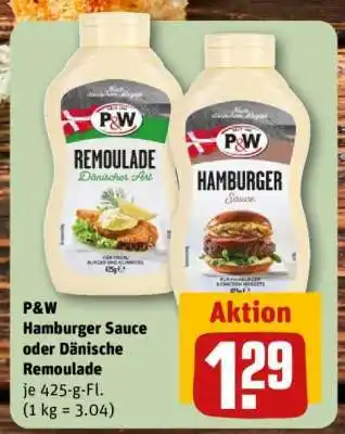 REWE P&W Hamburger Sauce oder Dänische Remoulade Angebot