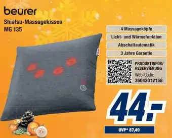 Expert Bening Beurer Shiatsu-Massagekissen MG 135 Angebot