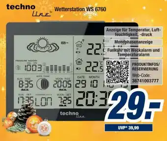 Expert Bening Techno Line Wetterstation WS 6760 Angebot