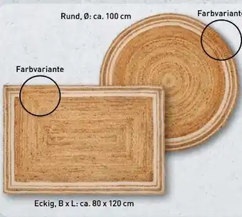 Aldi Nord Home Creation Jute-Teppich Angebot