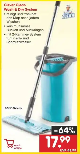 Netto Marken-Discount Clever Clean Wash & Dry System Angebot