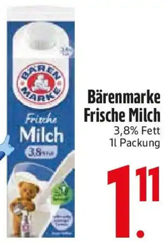 Edeka Bärenmarke Frische Milch Angebot