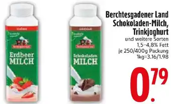 Edeka Berchtesgadener Land Schokoladen-Milch, Trinkjoghurt Angebot