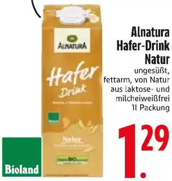 Edeka Alnatura Hafer-Drink Natur Angebot