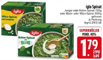 Edeka iglo Spinat Angebot